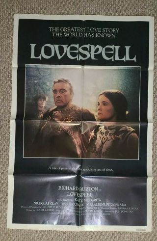 Vintage 1 Sheet 27x41 1 Sheet Movie Poster Lovespell 1981 Richard Burton