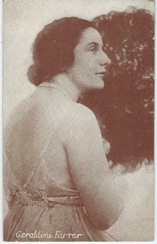 Vintage Postcard Of Actress And Singer Geraldine Farrar