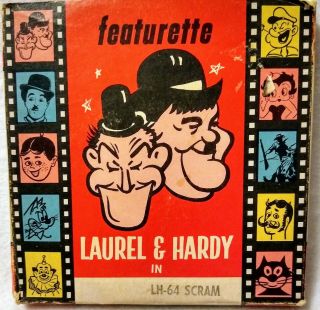 Vintage Atlas Films Inc.  8mm " Laurel&hardy " In Scram• Lh - 64•approx 200 " Pre - Owned