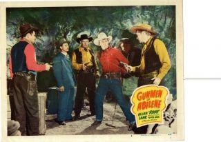 Gunmen Of Abilene 1950 Release Lobby Card Western Allan Rocky Lane,