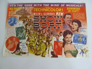 1951 Promo Ad Sheet For The Movie " Show Boat " 8 " X12 " Ava Gardner