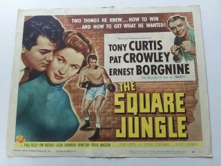 Vintage 1956 The Square Jungle Lobby Card 11 " X 14 " Tony Curtis U.  S.  A.