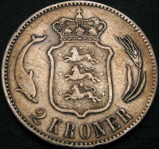 Denmark 2 Kroner 1875 - Silver - Christian Ix - Vf - 686 ¤