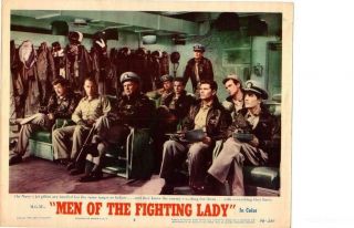 Men Of The Fighting Lady 1954 Release Lobby Card War Walter Pidgeon,