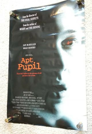 Vintage Full Size Movie Poster Apt Pupil Stephen King 27 " X39 " Double Sided