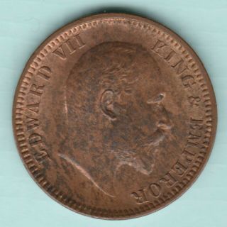 British India 1904 King Edward Vii One Quarter Anna Rare Near About Unc Coin