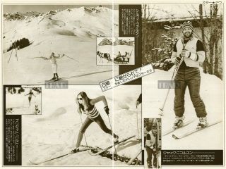 Sylvie Vartan Brigitte Bardot Jack Nicholson Ski 1975 Jpn Clipping 2 - Sheets Tf/v