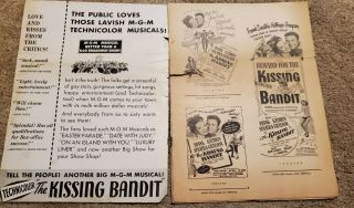 The Kissing Bandit Movie Pressbook and Supplemental 1948 Frank Sinatra Grayson 2