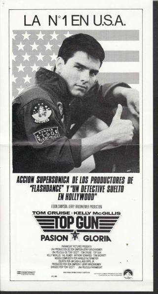 Tom Cruise Closeup Top Gun 1986 Vintage Window Card Photo 27019