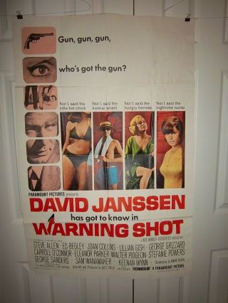 David Janssen Warning Shot One - Sheet Movie Poster (27 X 40)