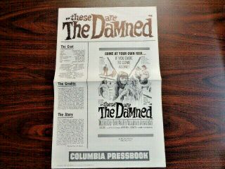 .  These Are The Damned 1964 Movie Pressbook Hammer Sci - Fi Village Of