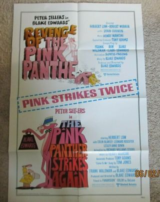 Revenge Of The Pink Panther & The Pink Panther Strikes Again Combo Movie Poster