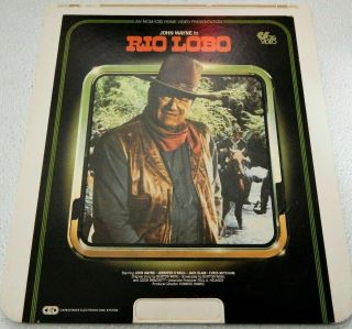 John Wayne - Rio Lobo 1981 Mgm/cbs - R Ced - Capacitance Electronic.  Videodisc