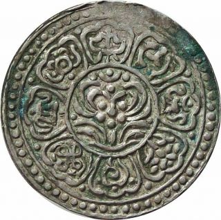 Tibet Gaden Tangka Silver Coin 1912 - 22【cat № Y F13.  5】vf