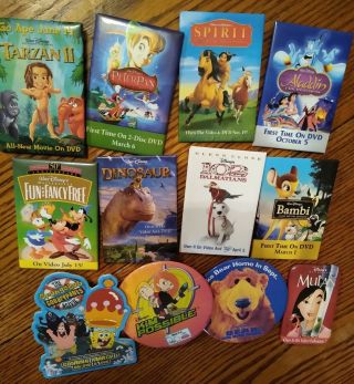 Disney,  Walmart Dvd,  Pins Bambi,  Spirit,  Aladdin,  Tarzan,  Peter Pan,  Mulan,  Bear