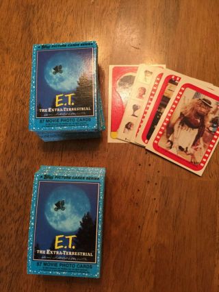E.  T.  The Extra - Terrestrial 1982 Topps Complete Set Of 87 Cards