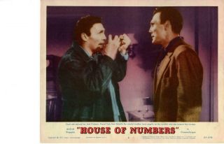 House Of Numbers 1957 Release Lobby Card Jack Palance