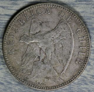 1903 Chile Silver Un Peso Coin