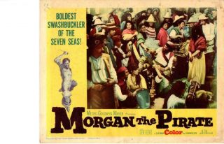 Morgan The Pirate 1960 Release Lobby Card Steve Reeves
