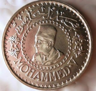 1956 - Morocco - 500 Francs Silver Crown Size Coin - Rr - Nr