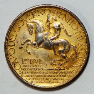 Italy,  1928,  2 Lire,  Rare