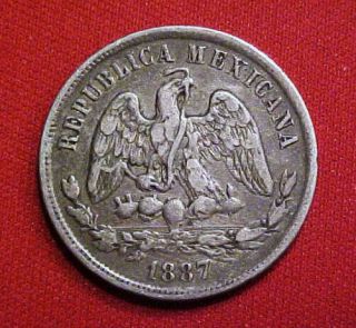 Mexico 1887 Pi R 50 Centavos Vf