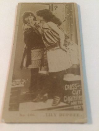 Rare Lily Dupree Silent Movie Star Hollywood Cross Cut Cigarette Card