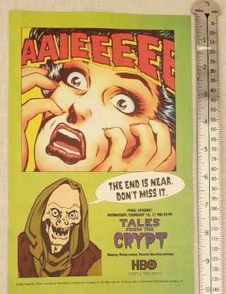 Tales From The Crypt Hbo Tv Show Rare Print Advertisement