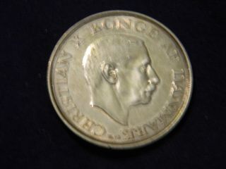 Denmark 2 Kroner 1945 Silver Coin Christian X King’s 75th Birthday