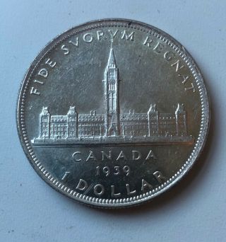 Canada - 1939 One Dollar - George Vi -.  800 Silver -