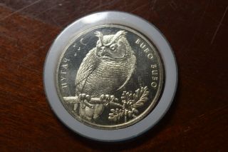 Eagle Owl - Bubo Bubo Ukraine 2 Hryvnia 2002 Rare Bird Fauna Coin Km 155