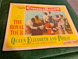 1954 Movie Lobby Card The Royal Tour Of Queen Elizabeth&prince Philip