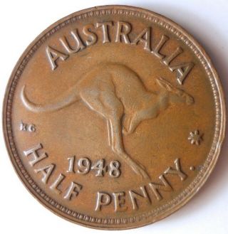 1948 Australia 1/2 Penny - Au - Coin - - Hv34