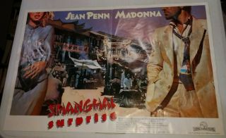 1985 Shanghai Surprise Movie Poster Madonna Sean Penn