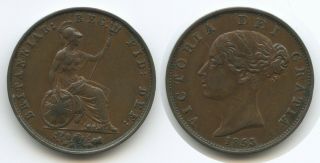 G13846 - Great Britain ½ Penny 1853 Km 726 Queen Victoria 1837 - 1901