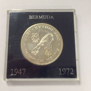 1972 Uncirculated Silver Bermuda One Dollar Coin