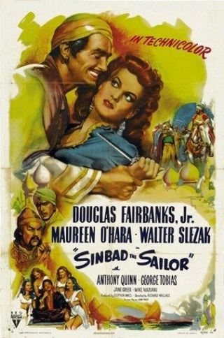 Sinbad The Sailor Movie Poster Anthony Quinn Vintage 3