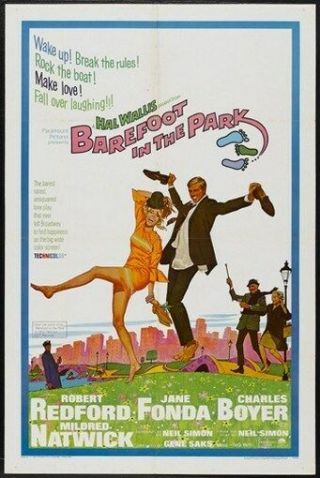 Barefoot In The Park Movie Poster Jane Fonda Vintage
