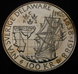 Sweden 100 Kronor Nd (1988) - Carl Xvi Gustaf - Swedish Colony In Delaware - 3171
