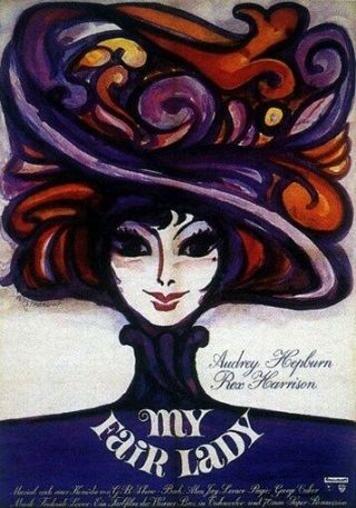 My Fair Lady Movie Poster Audrey Hepburn Rare Vintage 3