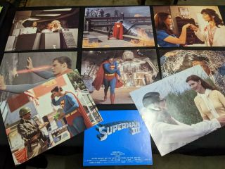 Superman 3 Lobby Cards - Christopher Reeve Richard Pryor Full Set Of 8
