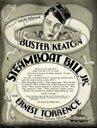 Steamboat Bill Jr.  Movie Poster Buster Keaton Vintage