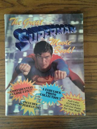 The Great Superman Movie Book 1978 Dc Comics Scholastic