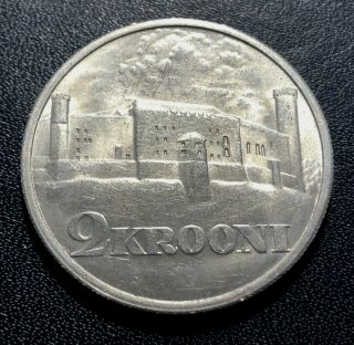 Estonia 1930 2 Krooni Silver Coin: Toompea Fortress At Tallinn