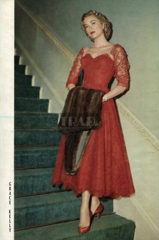 Grace Kelly 1955 Vintage Japan Picture Clipping 7x10 Df/z