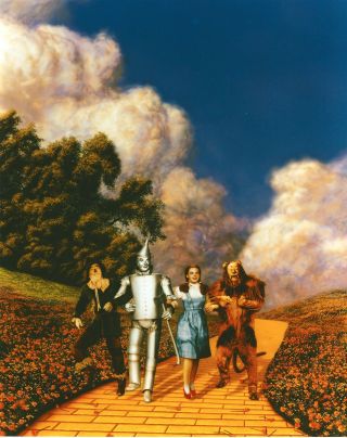 The Wizard Of Oz Cast Art 8 X 10 Photo With Ultra Pro Toploader