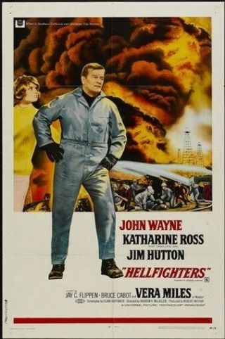 Hellfighters Movie Poster John Wayne Rare Hot Vintage