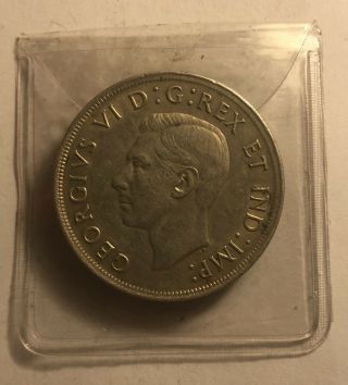 1939 George Vi Canadian Silver Dollar Coin