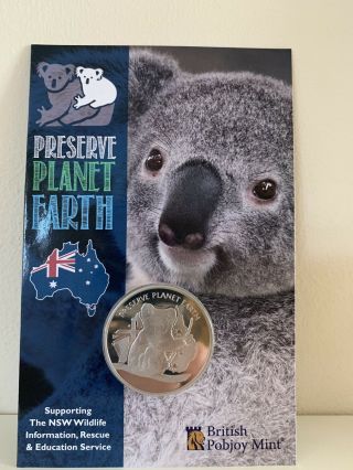 2020 Australian Koala Dollar Coin 1$ Ltd Ed Of 2,  020 Preserve Planet Earth Bunc