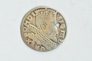 Poland,  Sigismund Iii,  3 Groschen (trojak) 1599 Silver Coin